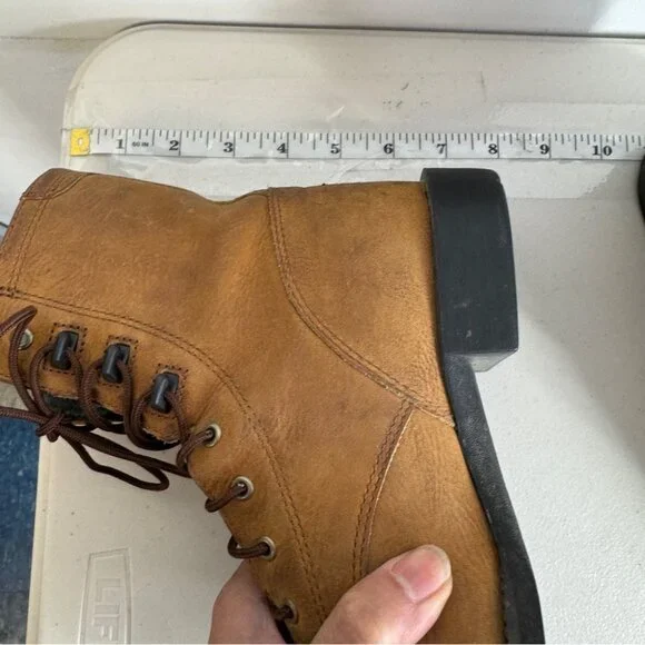 Ariat Brown Leather Lace Up Boots Size 8B Fringe Kiltie Western Cowgirl Rodeo